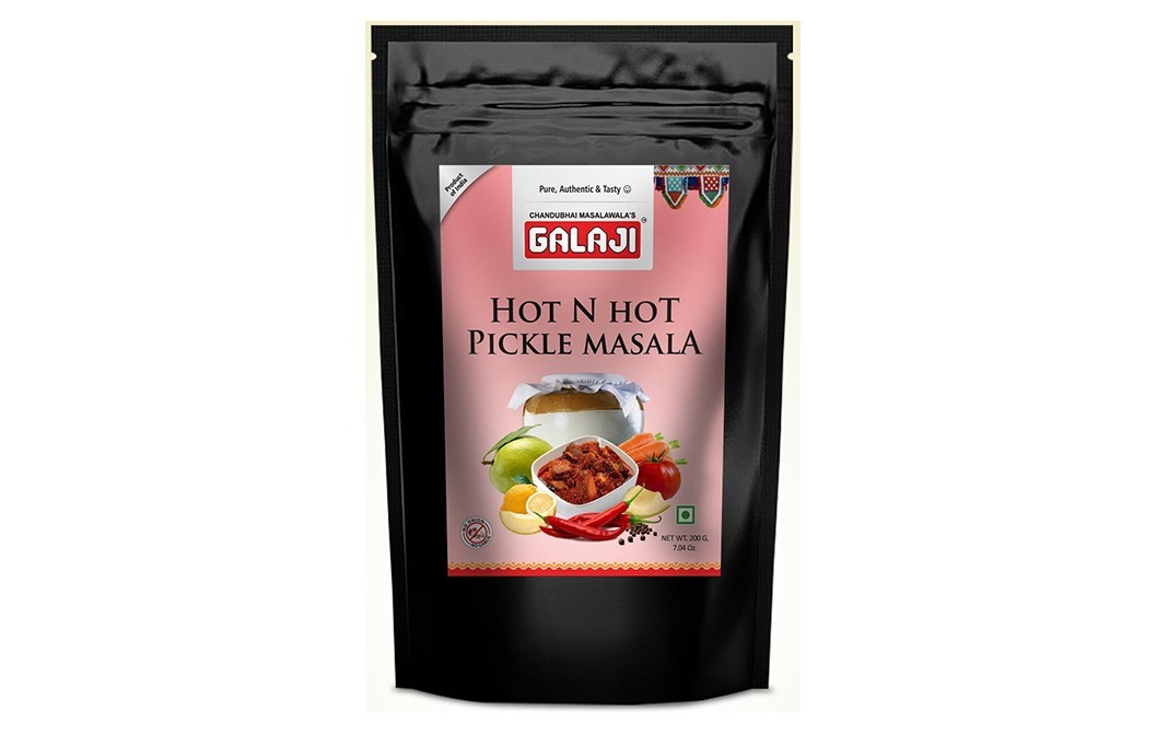 Galaji Hot N Hot Pickle Masala    Pack  200 grams